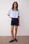 Dark Blue High Waist City Boy Denim Shorts Twoss25Sr00172