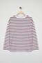Ekru Çizgili Oversize/Geniş Kesim Bisiklet Yaka İnce Örme Sweatshirt TWOAW23SW00326 - 9