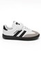 Daily White Black Unisex Kids Sneaker Lace-Up Lightweight Flexible Non-Slip Sole Shoes 105 - 7
