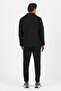 Lucos Men's Black Lycra Stretch Fabric 2-Piece Overshirt Jacket + Jogger Elastic Pants - 6