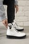White Patent Leather Zippered Girls' Boots with Pocket Detail