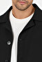 Lucos Men's Black Lycra Stretch Fabric 2-Piece Overshirt Jacket + Jogger Elastic Pants - 2