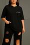 Plus Size Mountain Printed Unisex T-Shirt