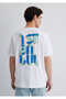 Istanbul Printed White T-Shirt Loose Fit / Loose Relaxed Cut 0612989-620 - 5