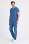 Petrol Blue Terry Cotton Doctor Nurse Pharmacist Dentist Jersey Set Scrubs Uniform Surgical Suit - 3