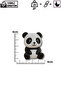 Knitted Patterned Panda Keychain – Hard Plastic, Bag Ornament & Charm, Animal Figure Accessory - 5
