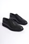 Genuine Leather Men's Lace-Up Classic Shoes Black-Mbeyy23212-S - 5