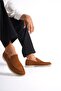 Genuine Leather -Mbkry22103Tb Tan Nubuck Men's Loafer