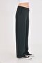 Women's Wide Leg Cotton Sweatpants Khaki 5609-H - 5