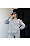 طقم بدلة رياضية M Melbourne Sweatshirt Jogger - رقبة دائرية كبيرة الحجم مطبوعة باللون الرمادي - 2