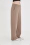 Women's Wide Leg Cotton Sweatpants Brown 5609-K - 5