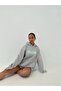 Ellore Australia Sweatshirt - Gray Printed Oversize Hoodie - 4