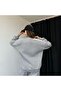 طقم بدلة رياضية M Melbourne Sweatshirt Jogger - رقبة دائرية كبيرة الحجم مطبوعة باللون الرمادي - 3
