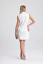 Lined Pulpayet Jacket Collar Double Breasted Evening Dress Jacket Dress |   Elb36091 White - 7