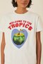 Women's White T-Shirt – Tropical Coconut Printed Welcome to the Tropics Summer Oversize - 2