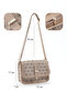 Monogram Printed Mink Shk127 Faux Leather Interior Zipper Pocket Snap Closure Hand, Arm and Shoulder Bag - 4