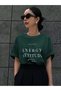 Energy Attitudy Single Jersey T-Shirt - Nefti Green Printed Oversize Crew Neck Short Sleeve T-Shirt - 2