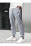 Mountain Silhouette Sweatpants Jogger - Gray Printed Elastic Cuff High Waist