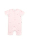 Cotton Short Sleeve Shorts Baby Jumpsuit Pink Rainbow