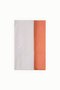 2-Piece Cotton Muslin Blanket Set, 70x70 cm, Grey - Terracotta Color