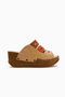 Genuine Leather Etta Mink Tan Orange Powder Laser Cut Women's Slippers (Comfort Women's Slippers) - 2