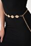 Flower Patterned, Gold Chain, Women's Belt, Jacket Belt, - 4