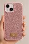 iPhone 14 Plus/15 Plus Case with Velvet Diamond Design (Remove the Gelatin) and Sparkling Diamond Silicone Cover Rose - 6