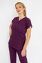 Unisex Blackberry Color Doctor Nurse Hospital Lycra Scrubs Single Top Jersey - 5
