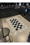 Mosso Retro Checkered Beige Wavy Pattern Woven Base Modern Decorative Carpet Mosso131 - 3