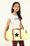 Girl's Star Printed Sports Bag, Patterned Sports Bag, Children's Sports Bag with Zipper Detail, Yellow - 2