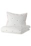 Children's Duvet Cover Set Single Meridyendukkan 150X200/50X60 cm White-Polka Dot Patterned White Duvet Cover