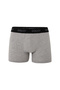 Men's 5-Piece Cotton Lycra Combed Cotton Gray Boxers with Elastic Waistband - 3