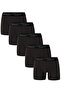 Men's 5-Piece Cotton Lycra Combed Cotton Smoked Boxers with Elastic Waist