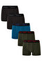 Men's 5-Piece Cotton Lycra Combed Cotton Boxers with Elastic Waist