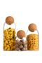 3-Piece Ball Cork Lid Glass Jar and Spice Jar Set - 3