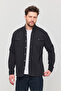 Slim Fit Men's Denim Shirt Anthracite