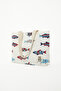 |   Canvas Women's Bag, Large Size, Lined, Snap Fastener, Inner Pocket, Fish Pattern, Casual - 8