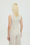 Ultra Soft Boat Neck Sleeveless Blouse Beige - 5