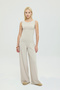 Ultra Soft Boat Neck Sleeveless Blouse Beige - 2