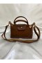 Women's Faux Leather Strappy Small Size Hand and Shoulder Bag - 2