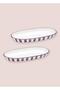 Joy Oval Service Set of 2 Purple 17X30X4 cm - 7