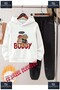 Children's Unisex "My Best 2Li My Best" Special Printed Hooded Tracksuit Set