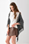 Handmade Openwork Knitted Tasseled Triangle Shoulder Shawl – Cotton Triangel Boho Shawl Women - 3