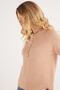 Women's Oversize Wide Cut Button Collar Powder Sweater - 5
