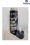 Motivational Written Steel Flask 500 ml Water Leak Proof Steel Water Bottle with Straw Does Not Smell Student Water Bottle - 4