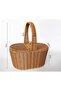 FFD Picnic Basket with Lid and Handle, Handwoven Natural Willow Hamper with - 2