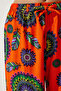 Patterned Flowing Viscose Palazzo Trousers Len0003 Orange Purple - 4