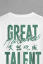 Great Talent Matures Late Japanese Japanese Text Printed Oversize White T-Shirt - 4