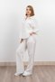 Women's Summer Ecru Modal Fabric Snap Button Jacket Elastic Waist Pants Set Stylish Daily Comfortable Two-Piece 1208 - 3