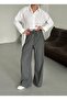 Anthracite Rope Belt Design Trousers - 3576 - 2